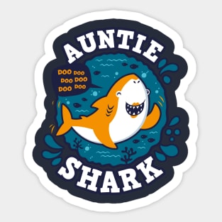 Auntie Shark (trace) Sticker